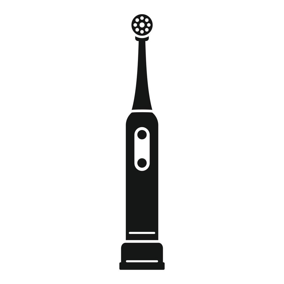 icono de cepillo de dientes eléctrico, estilo simple vector
