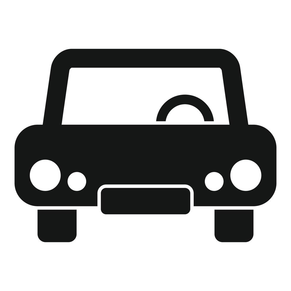 Old car icon, simple style vector