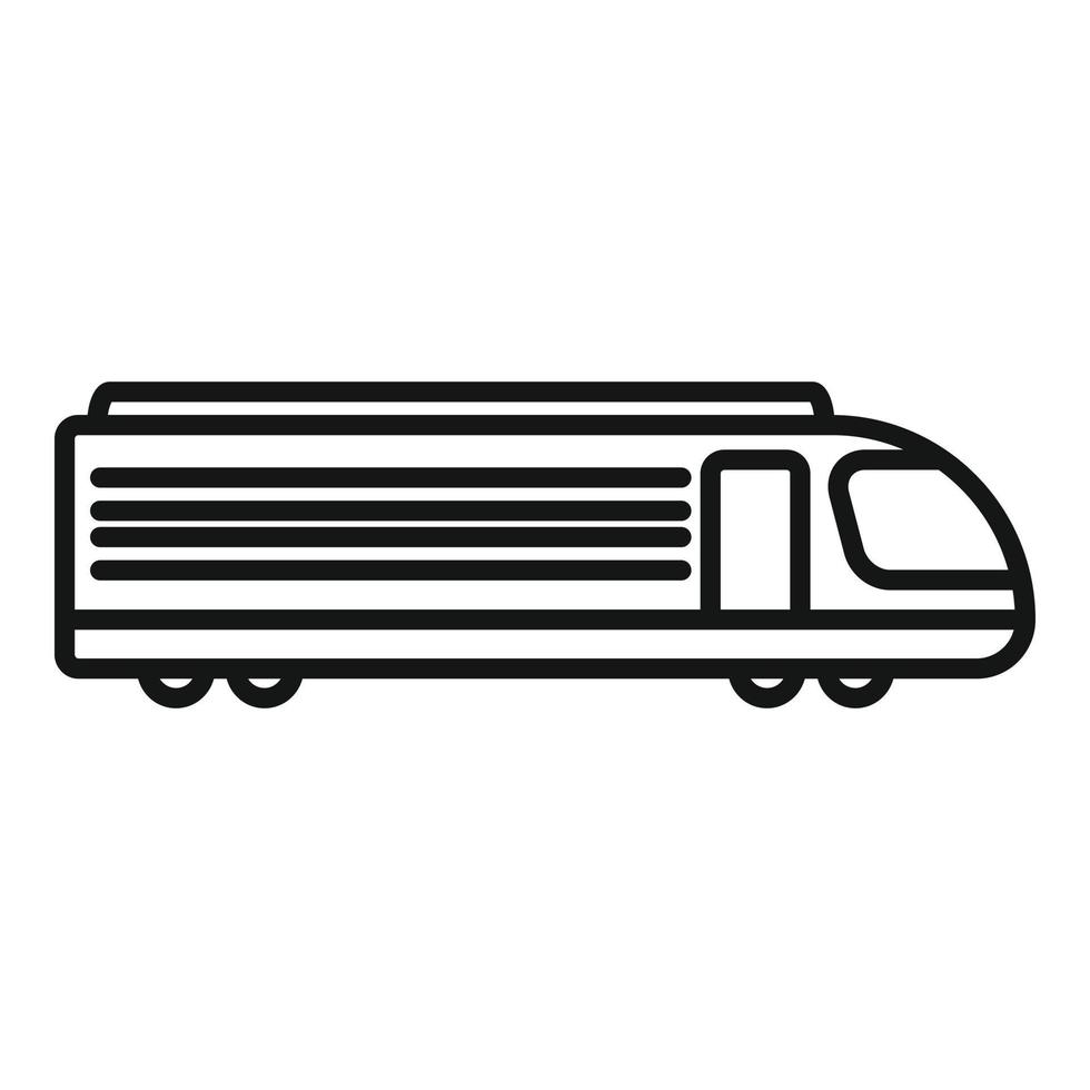 Modern electric train icon, outline style vector