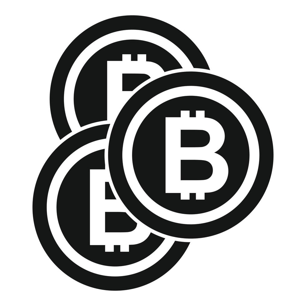vector simple de icono de bitcoin. moneda criptográfica