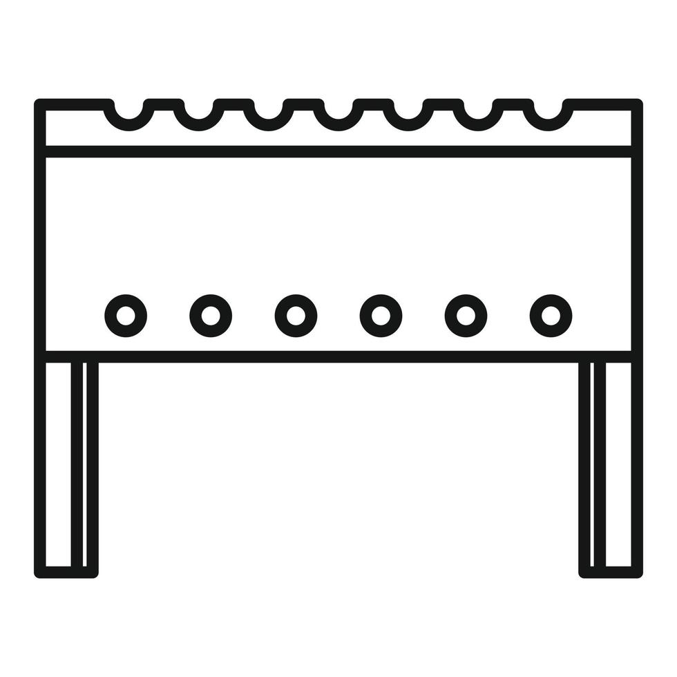 Hot brazier icon, outline style vector