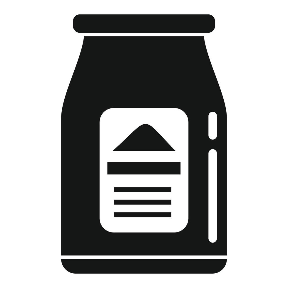 Bio compost pack icon, simple style vector