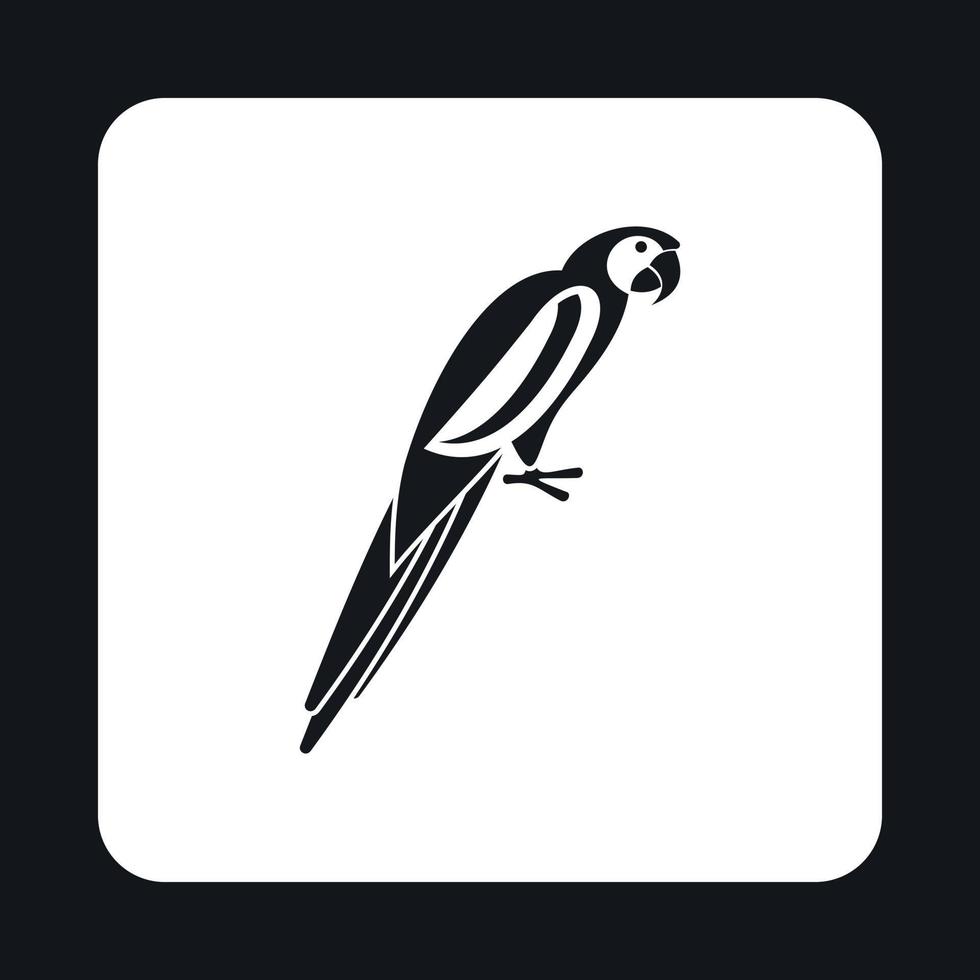 Parrot icon, simple style vector