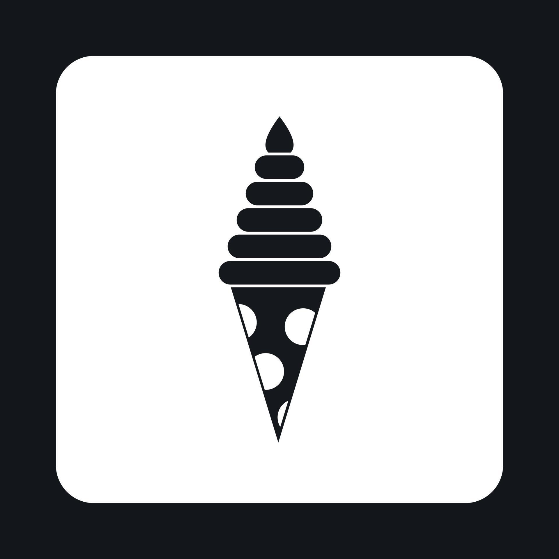 Chocolate ice cream cone icon, simple style 14655902 Vector Art at Vecteezy