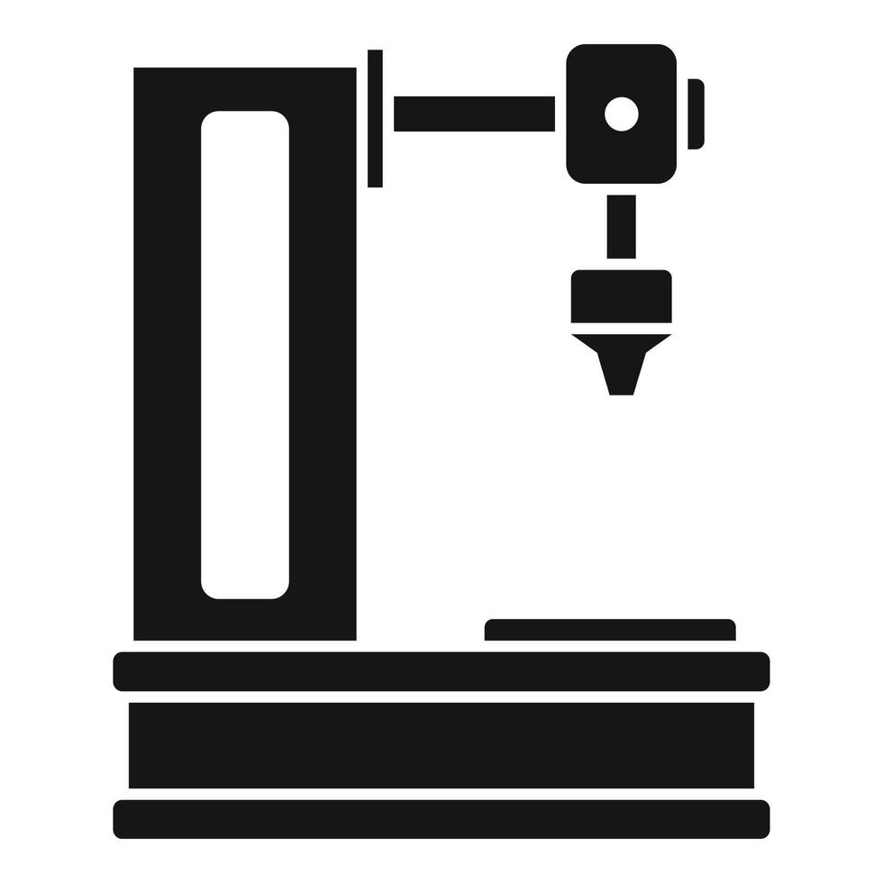 Milling machine icon, simple style vector