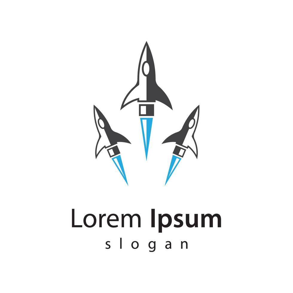 Rocket logo images vector