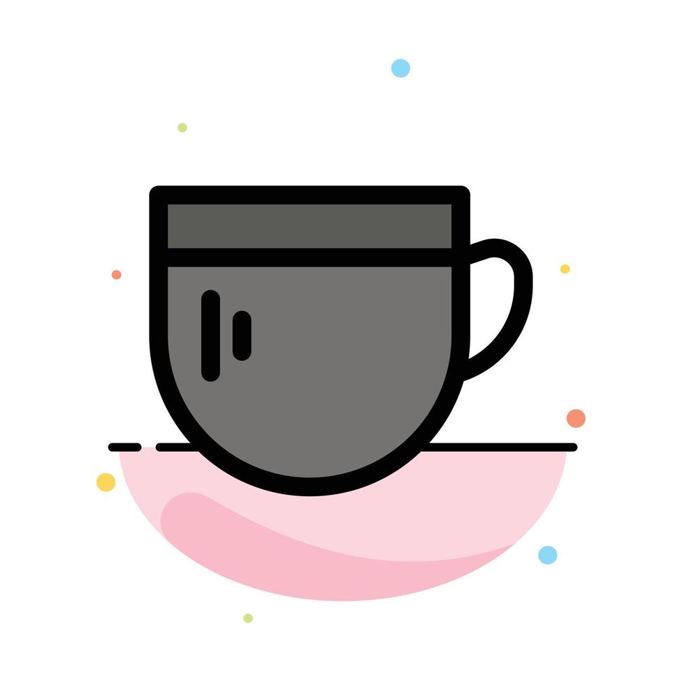 Cup Tea Coffee Basic Abstract Flat Color Icon Template vector