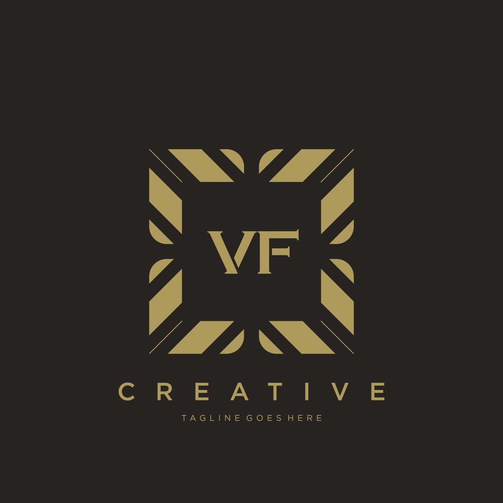 VF initial letter luxury ornament monogram logo template vector