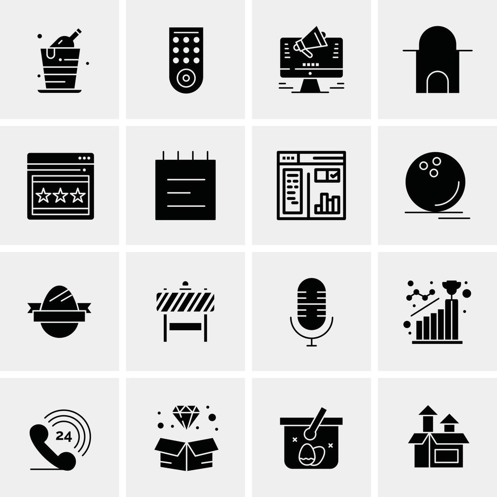 16 Business Universal Icons Vector Creative Icon Illustration to use in web and Mobile Related project