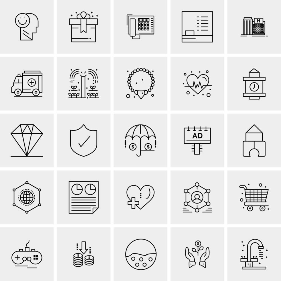 25 Universal Business Icons Vector Creative Icon Illustration to use in web and Mobile Related project