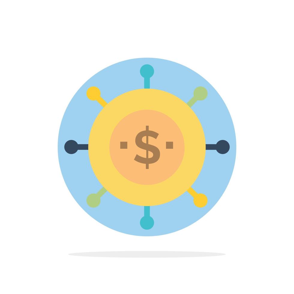 Business Economics Global Modern Abstract Circle Background Flat color Icon vector