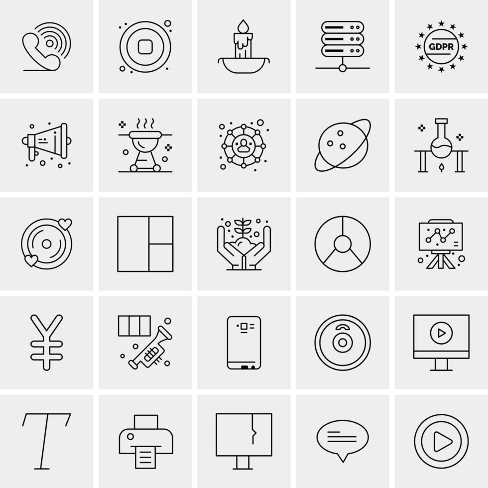 25 Universal Business Icons Vector Creative Icon Illustration to use in web and Mobile Related project