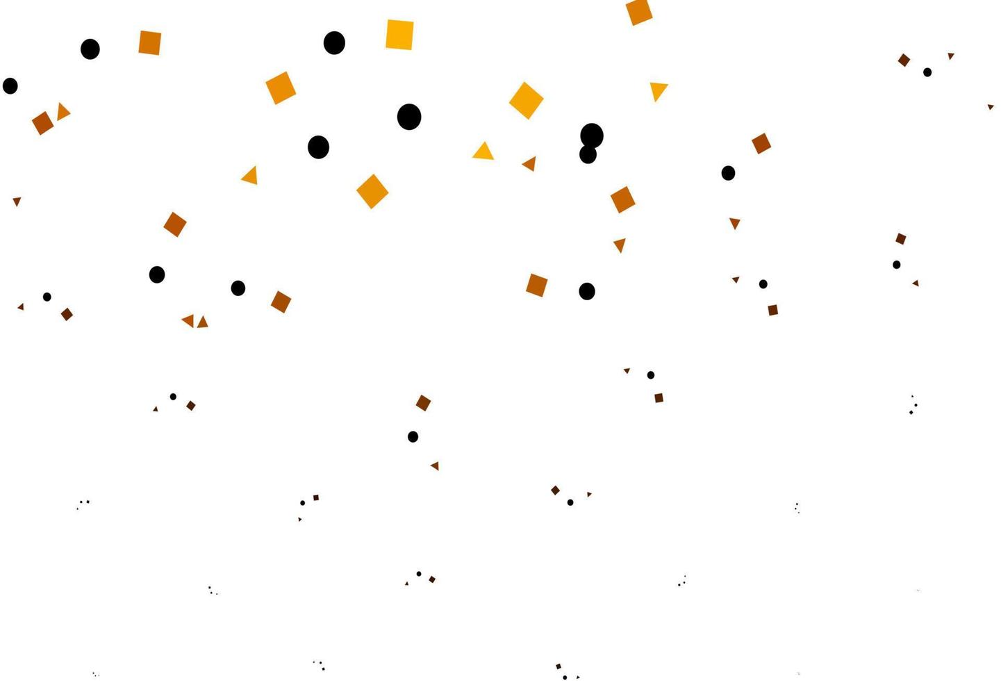 Telón de fondo de vector amarillo claro, naranja con líneas, círculos, rombos.