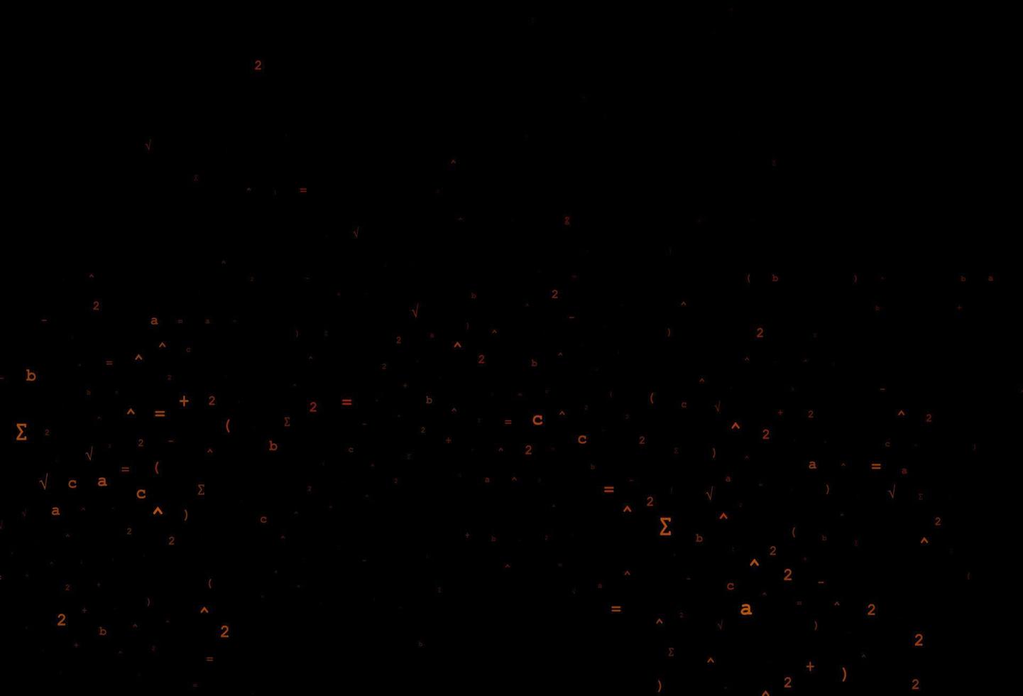 Dark Yellow, Orange vector backdrop with algebra elements.