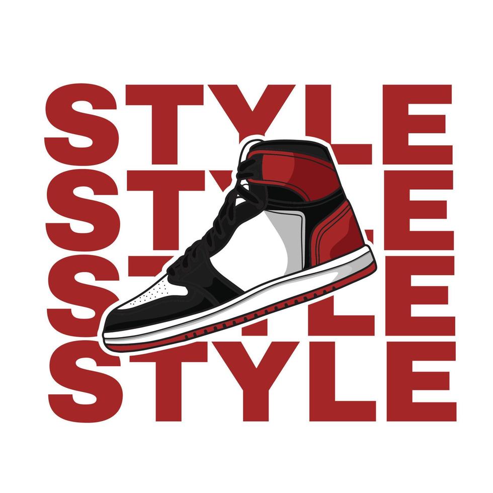 Sneaker shoe . Concept. Flat design. Vector illustration. Sneakers in flat style. Sneakers side view. Fashion sneakers.