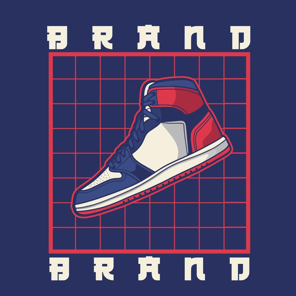 Sneaker shoe . Concept. Flat design. Vector illustration. Sneakers in flat style. Sneakers side view. Fashion sneakers.