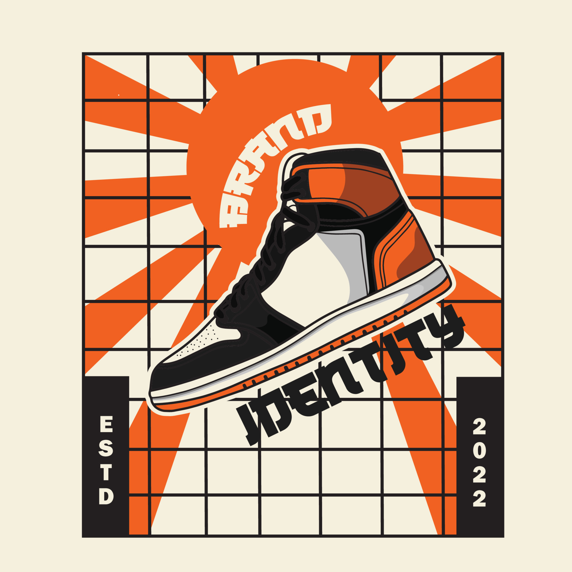 Sneaker shoe . Concept. Flat design. Vector illustration. Sneakers in ...