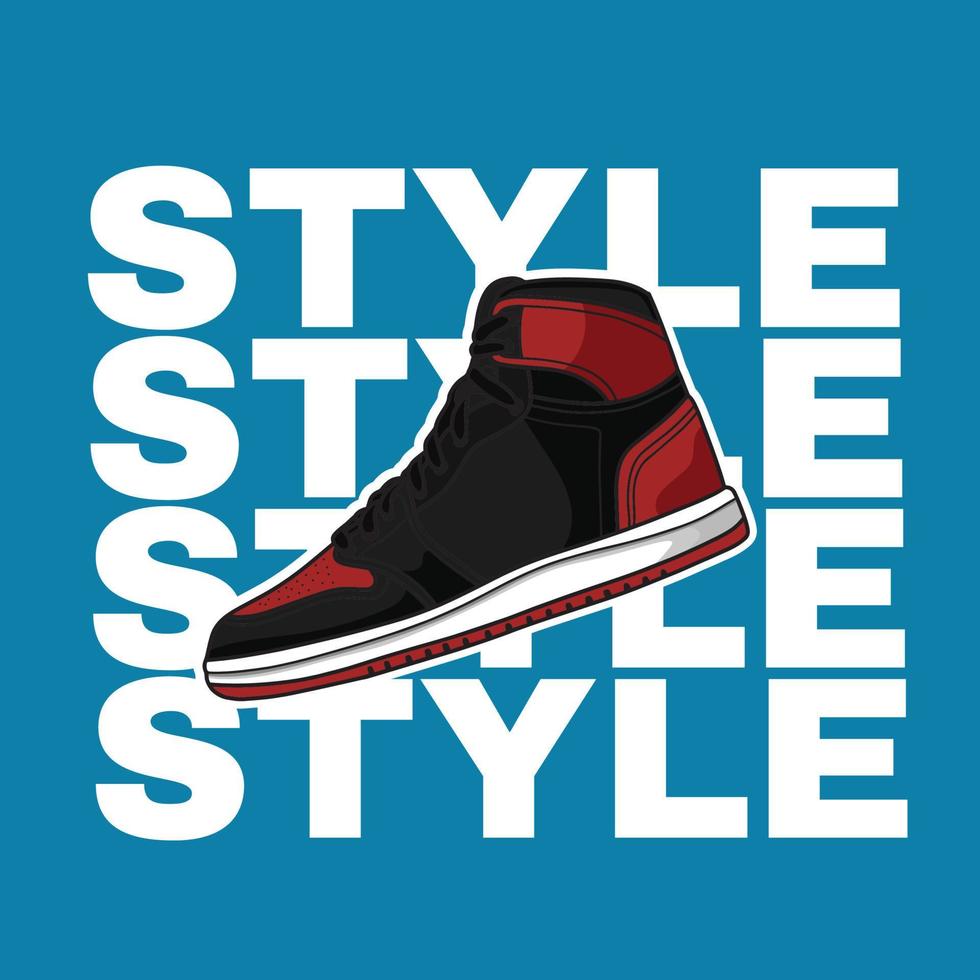 Sneaker shoe . Concept. Flat design. Vector illustration. Sneakers in flat style. Sneakers side view. Fashion sneakers.