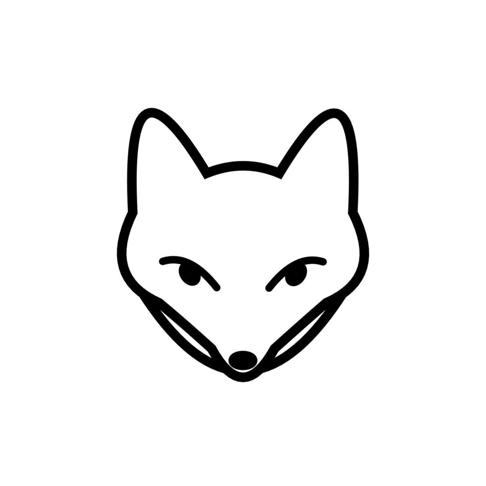 Fox head icon, fox vector. vector