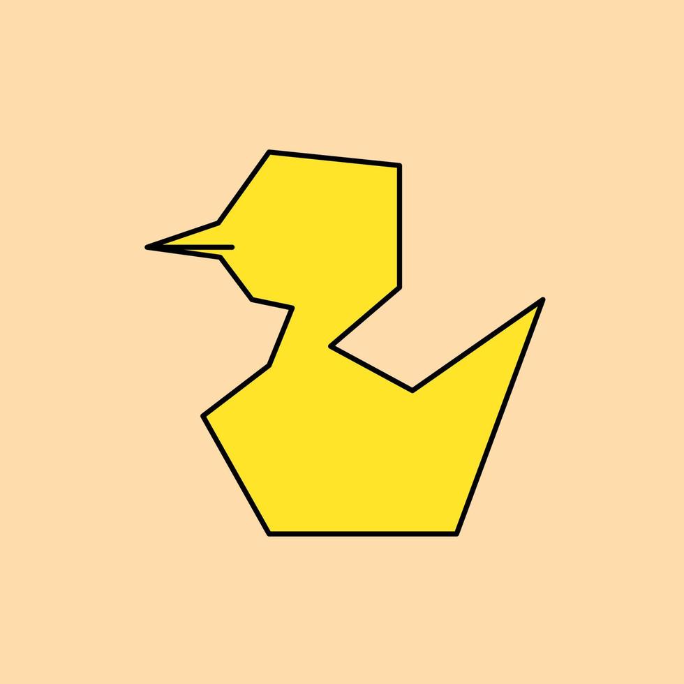 Yellow ugly duck vector