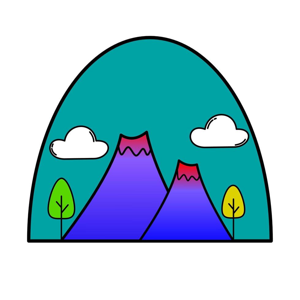 ilustración vectorial de montaña vector