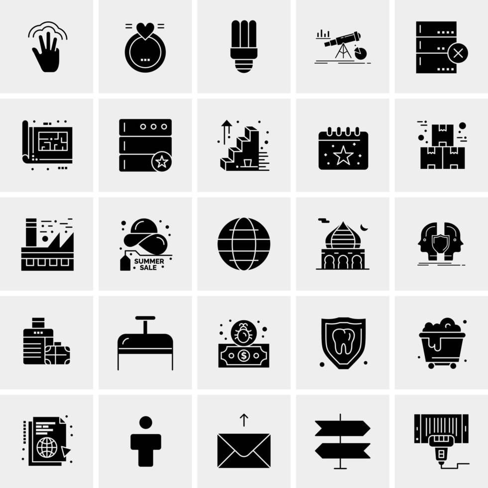 25 iconos de negocios universales vector ilustración de icono creativo para usar en proyectos relacionados con la web y dispositivos móviles