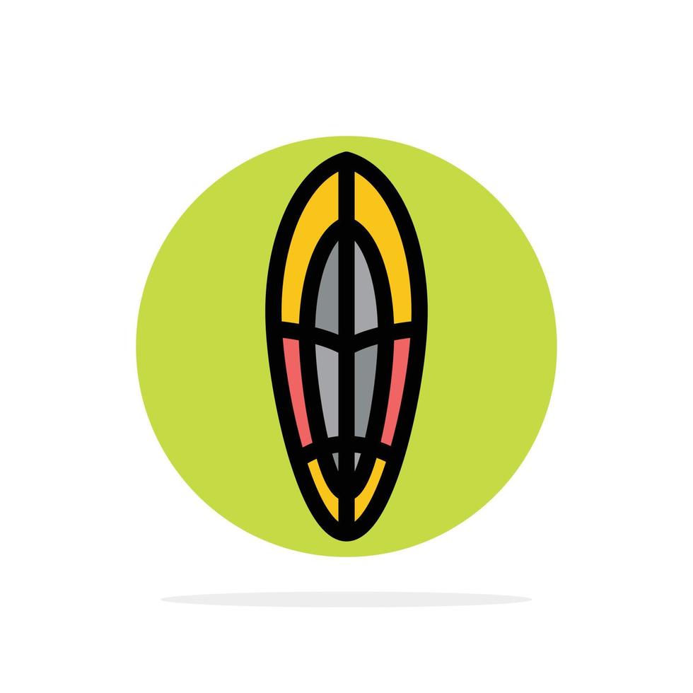 Recreation Sports Surfboard Surfing Abstract Circle Background Flat color Icon vector
