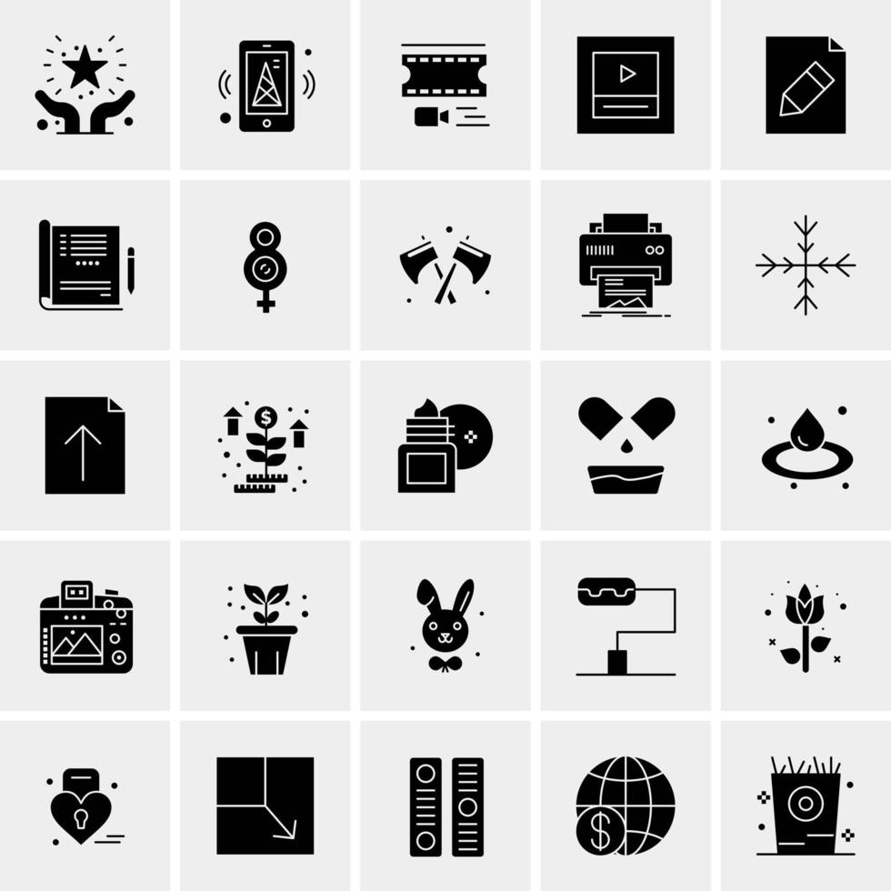 25 Universal Business Icons Vector Creative Icon Illustration to use in web and Mobile Related project