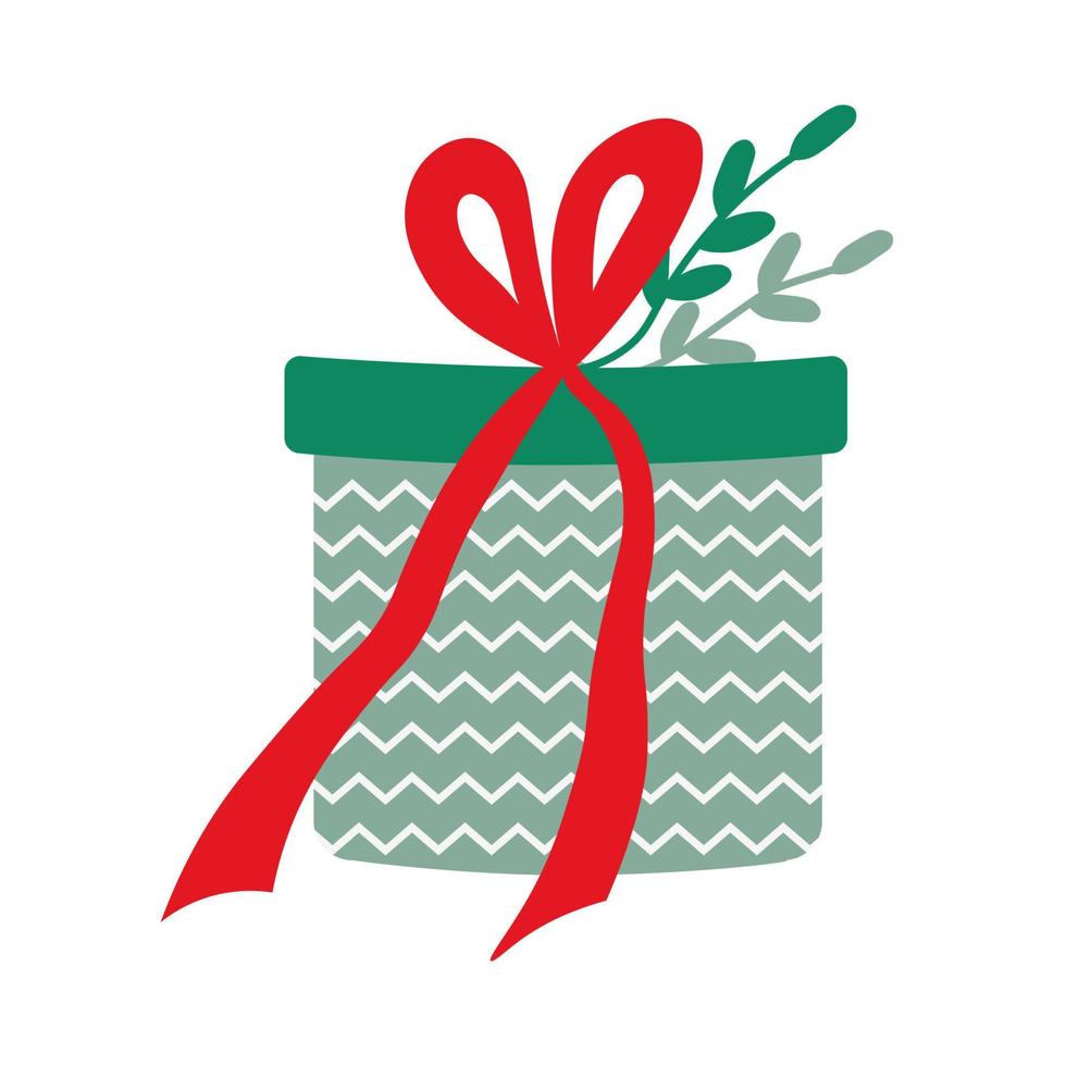 Christmas presents in flat style. Gifts for New Year or birthday. vector