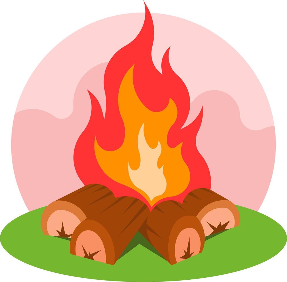Bonfire elements vector