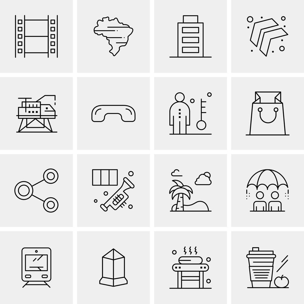 16 Business Universal Icons Vector Creative Icon Illustration to use in web and Mobile Related project