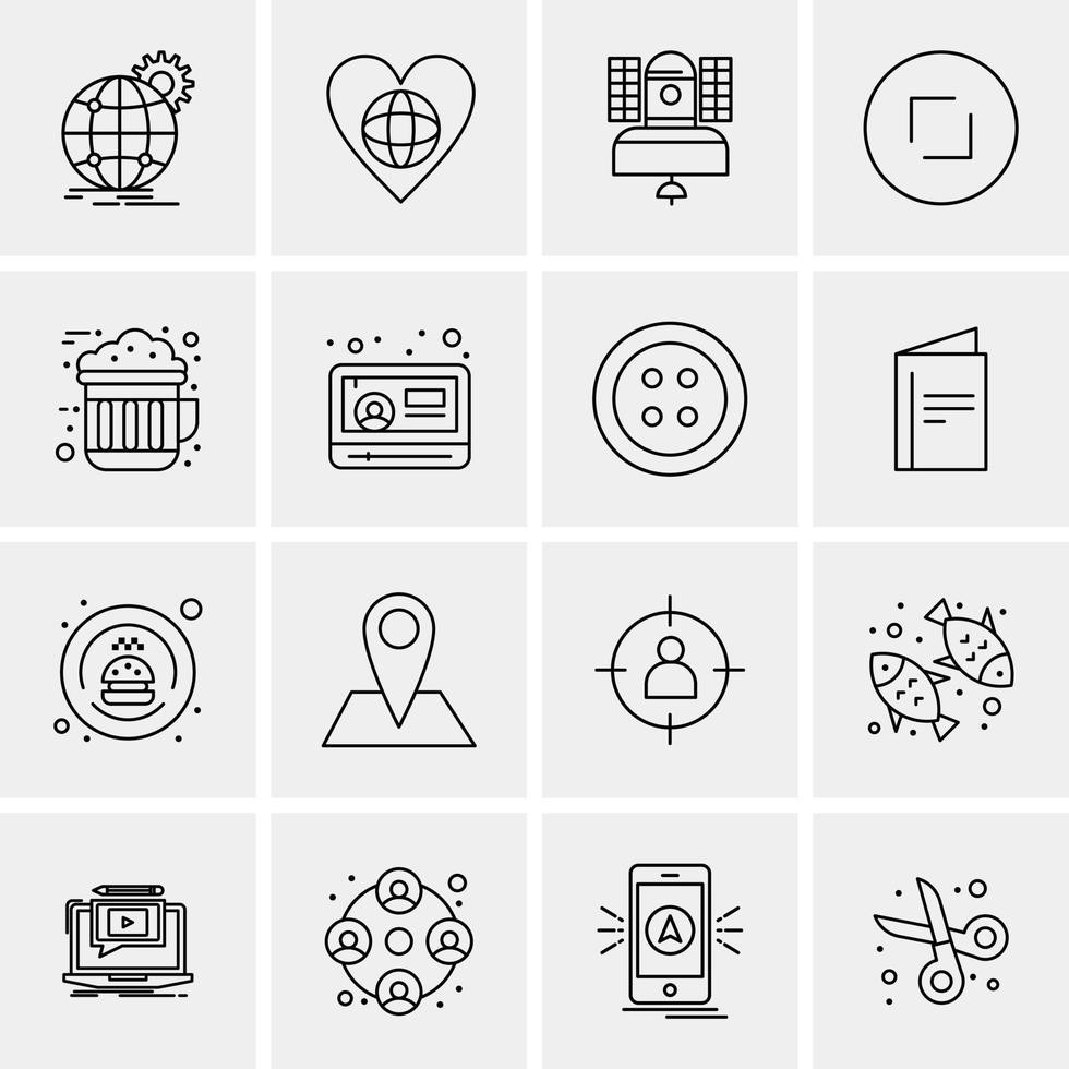 16 Business Universal Icons Vector Creative Icon Illustration to use in web and Mobile Related project