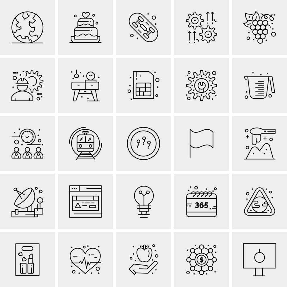 25 Universal Business Icons Vector Creative Icon Illustration to use in web and Mobile Related project