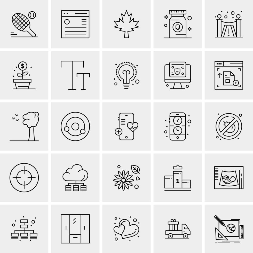 25 Universal Business Icons Vector Creative Icon Illustration to use in web and Mobile Related project