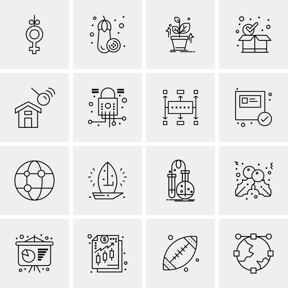 16 Business Universal Icons Vector Creative Icon Illustration to use in web and Mobile Related project