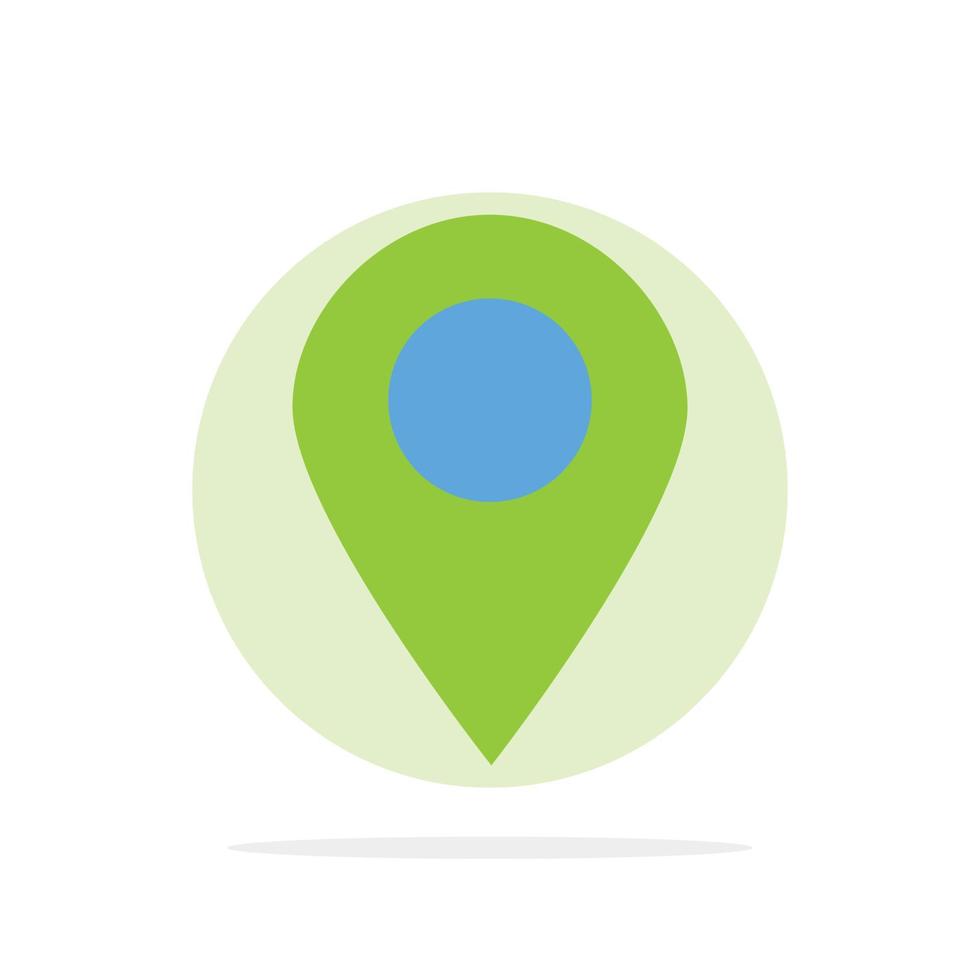 Location Map Marker Pin Abstract Circle Background Flat color Icon vector