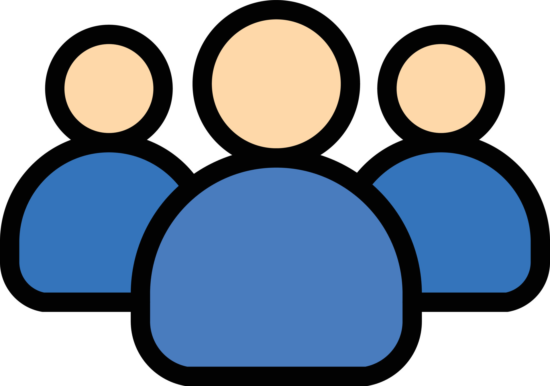 Friends Group Users Team Flat Color Icon Vector icon banner Template Friends Group Users Team Flat Color Icon Vector icon banner Template