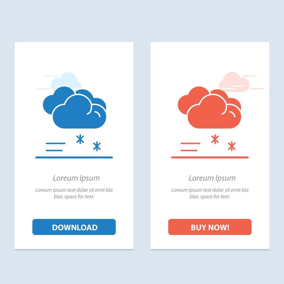 nube lloviendo pronóstico lloviendo clima lluvioso azul y rojo descargar y comprar ahora plantilla de tarjeta de widget web vector