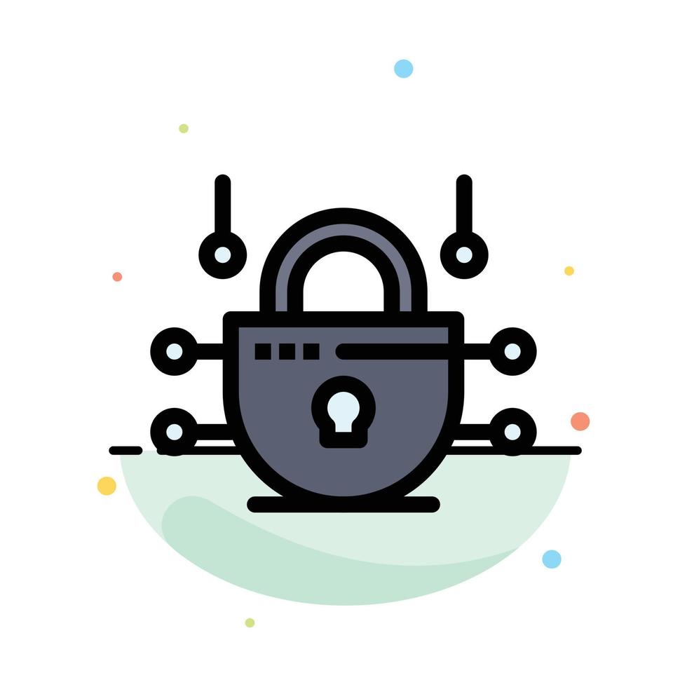 Internet Network Network Security Abstract Flat Color Icon Template vector