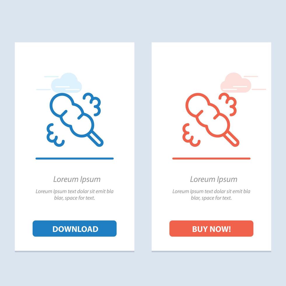 Broom Duster Wash  Blue and Red Download and Buy Now web Widget Card Template vector