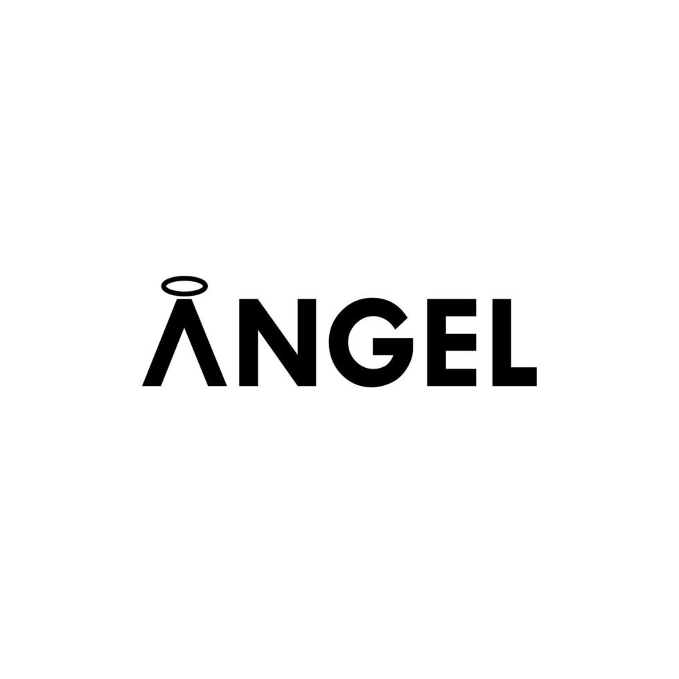 tipografía de letras de ángel vector