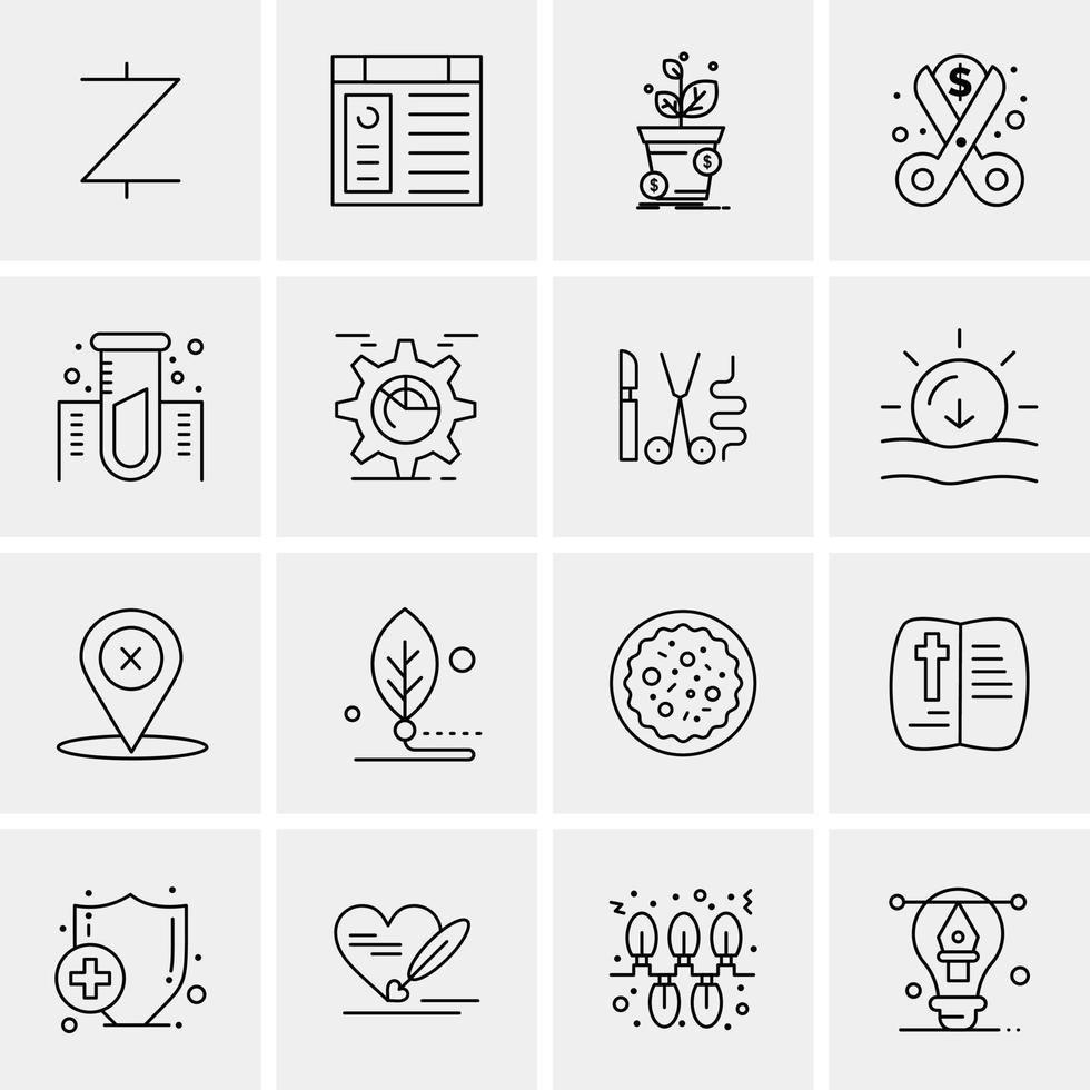 16 Business Universal Icons Vector Creative Icon Illustration to use in web and Mobile Related project