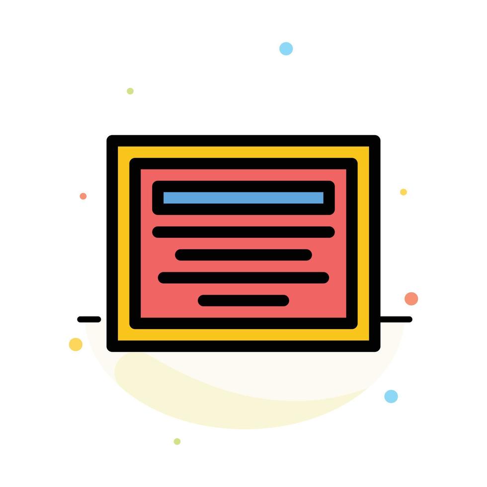 Education File Note Abstract Flat Color Icon Template vector