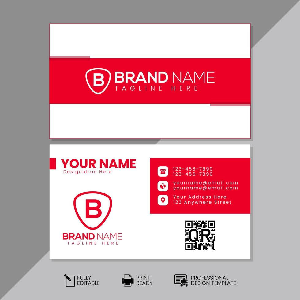 Professional Business Card Template Design vector