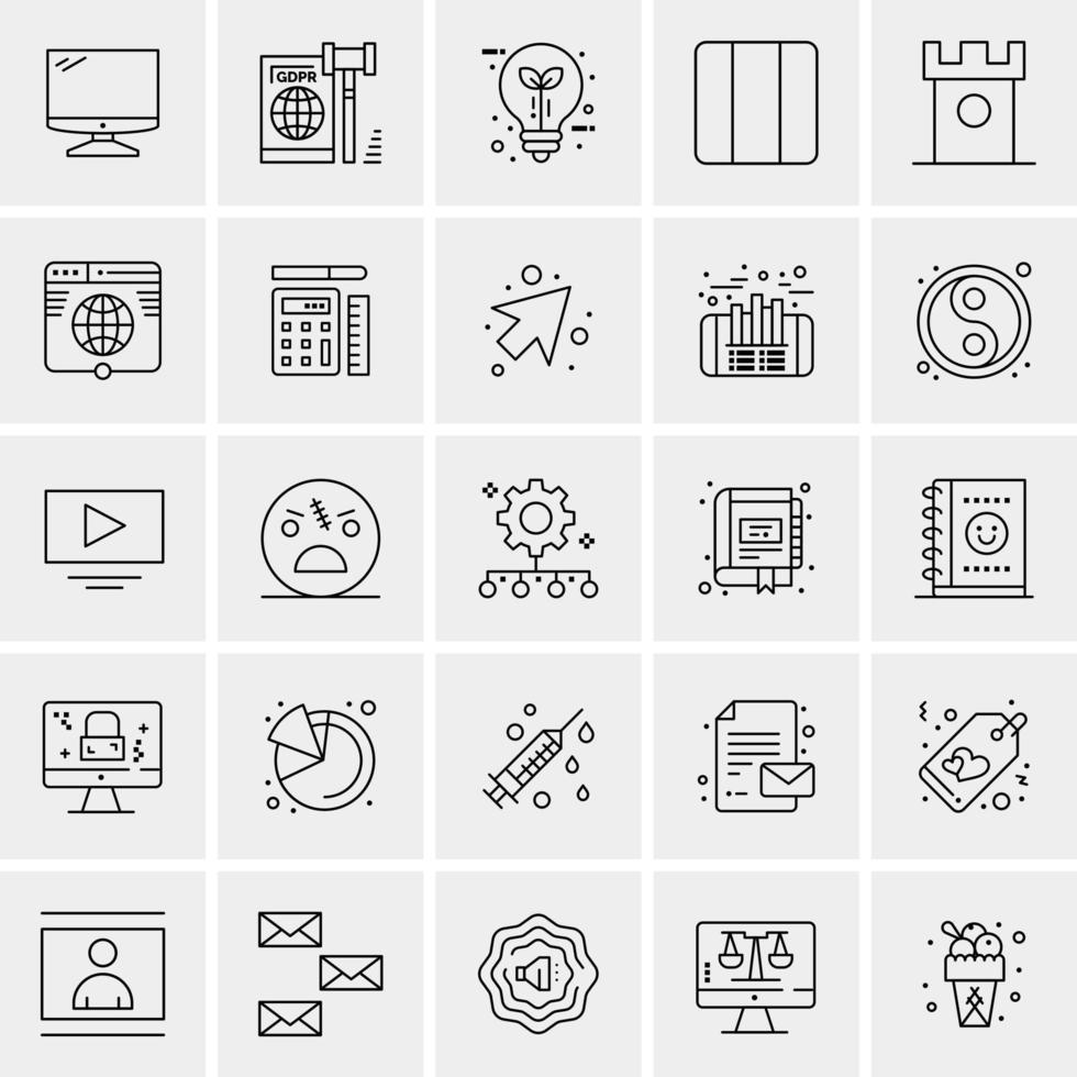 25 Universal Business Icons Vector Creative Icon Illustration to use in web and Mobile Related project