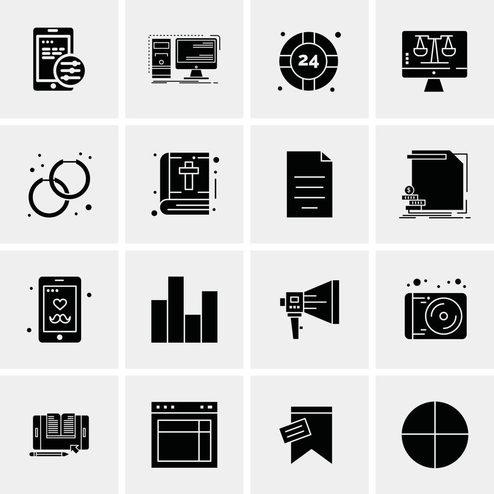 16 Business Universal Icons Vector Creative Icon Illustration to use in web and Mobile Related project