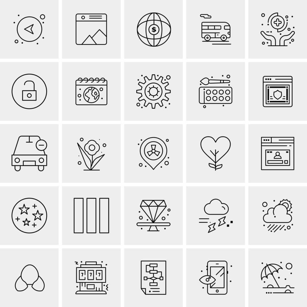 25 Universal Business Icons Vector Creative Icon Illustration to use in web and Mobile Related project