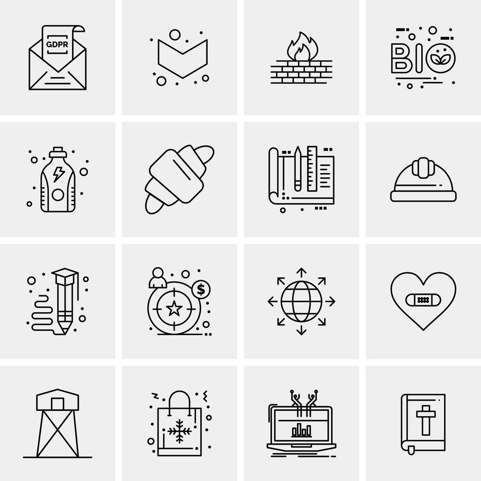 16 Business Universal Icons Vector Creative Icon Illustration to use in web and Mobile Related project