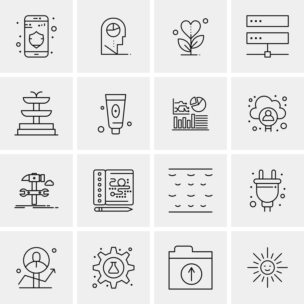 16 Business Universal Icons Vector Creative Icon Illustration to use in web and Mobile Related project