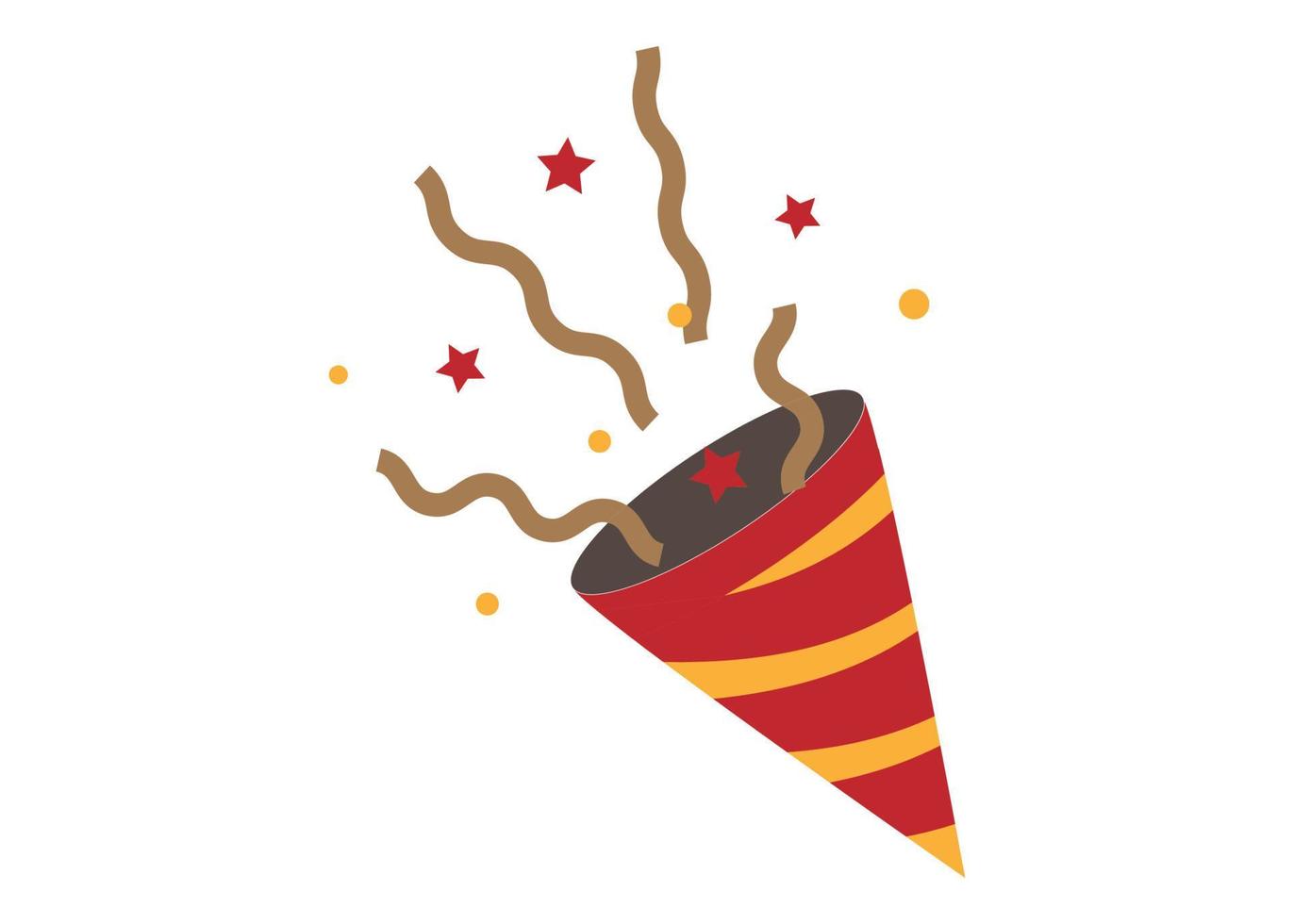 Confetti trumpet icon logo design template vector isolated illustration